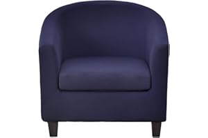 CRFATOP 2 Piece Club Chair Slipcover Stretch Barrel Chair Covers Solid Tub Chair Slipcovers Soft Armchair Covers Removable Furniture Protector Arm Chair Cover for Living Room,42