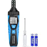 INSTRODOTS Temperature Humidity Meter Hygrometer with Dew Point &amp; Wet Bulb | High Precision Temperature and Humidity Monitor, Wet Bulb Thermomete with Dual Display Temperature &amp; Humidity, LCD Backlight