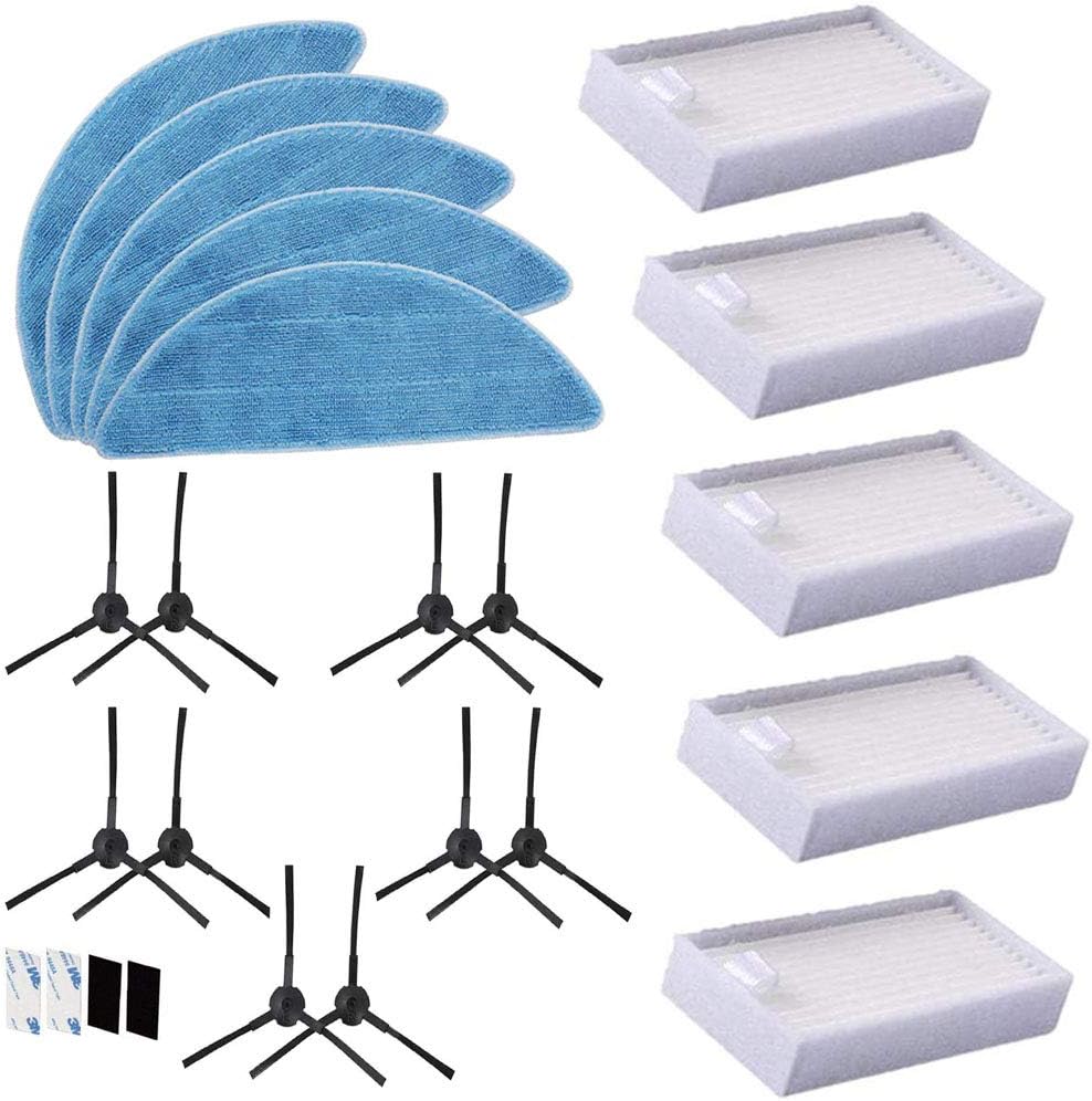 Top Side Brushes HEPA Filter Cloth Velcro for Chuwi iLife iLife 5mop V5S V3 V3 + V5 V5 Pro X5 iLife V5PRO Vacuum Cleaner Parts