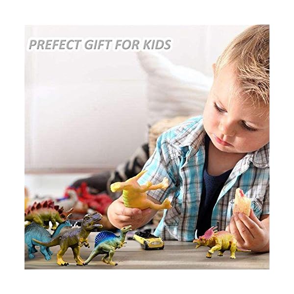 GuassLee Realistic Dinosaur Figure Toys - 6 Pack 7” Large Size Plastic Dinosaur set for Kids and Toddler Education…