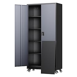 Yizosh Metal Garage Storage Cabinet with Locking
