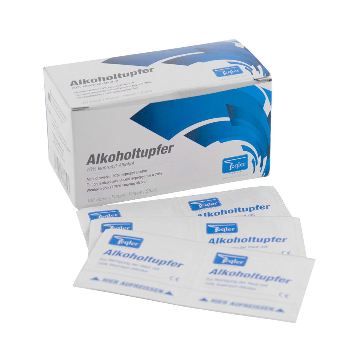 Teqler T-431101 Alcohol Swabs (100 per pack)
