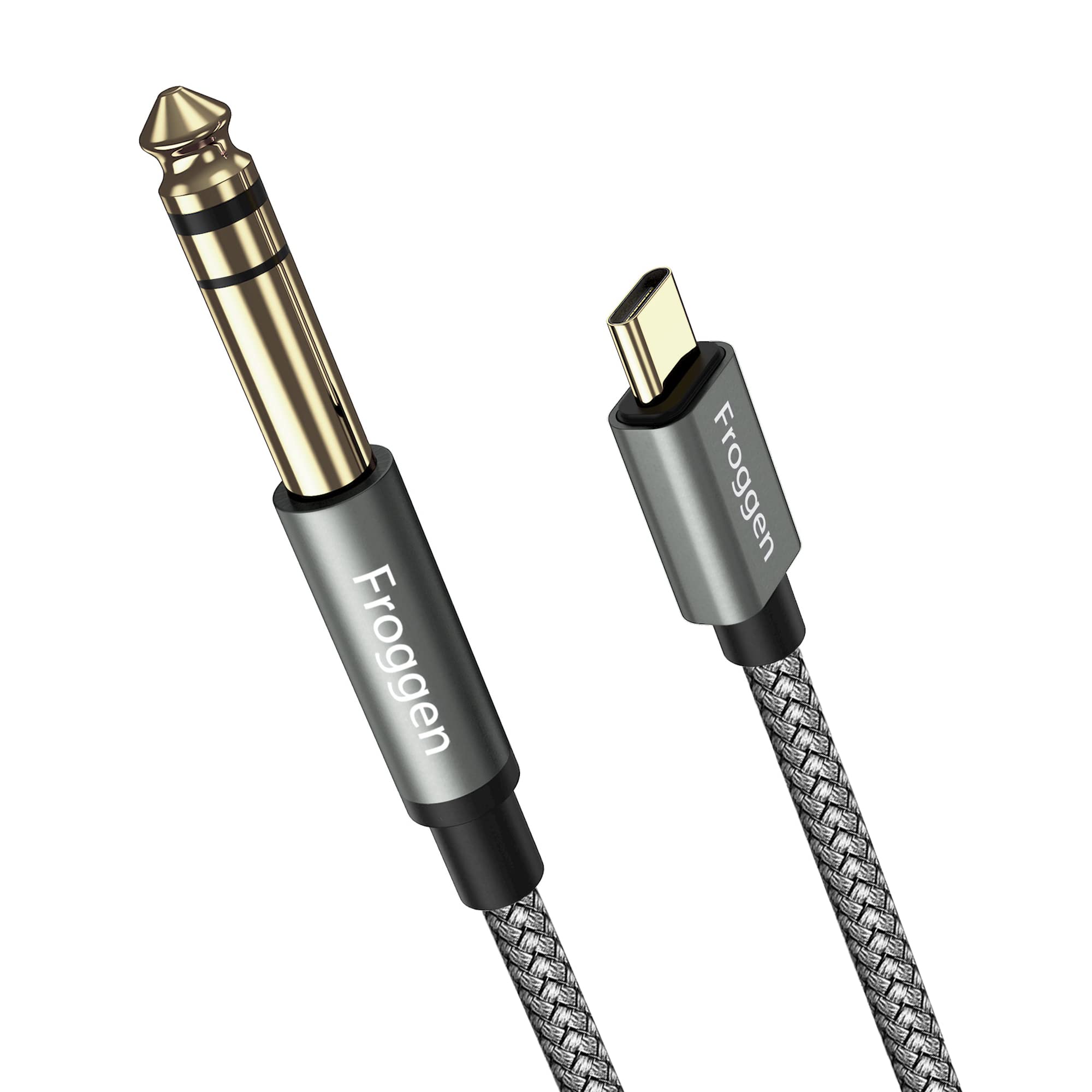 Froggen USB C to 6.35mm Cable, Type C to 6.35 mm 1/4 inch TS Audio Cable for iPhone 15 series, Smartphone, Amplifier, Speaker, Playing Music, Mixing Console Mixer