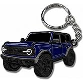 FOUR WHEEL BEAST Bronco Keychain Accessories 4 door key chain Fob Cover Cool Mods compatible with Ford Bronco 2022 2023 2024