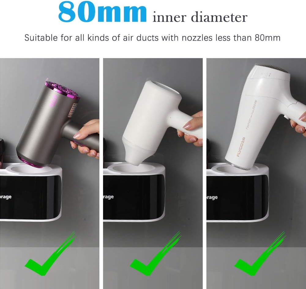 Elinala Hairdryer Holder Wall Mounted, Hair Dryer Holder - Image 4