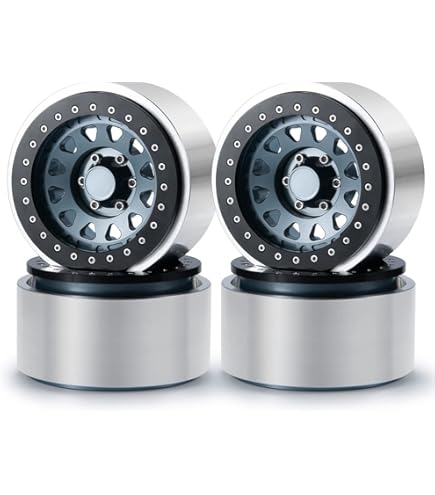 4PCS 2.9 Inch Beadlock Wheel Rings For Axial SCX6 RC Crawler - Aluminum Alloy Upgrade Parts Blue