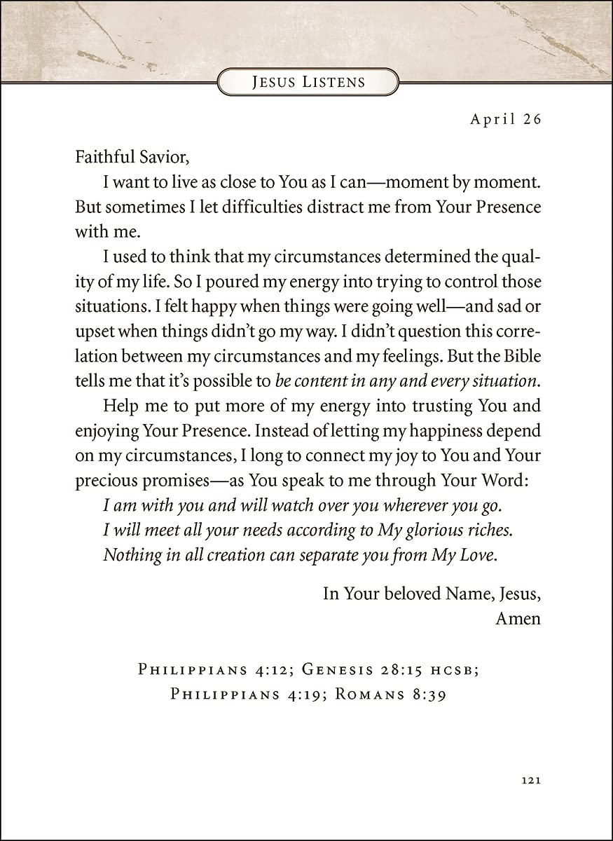 Jesus Listens: Daily Devotional Prayers of Peace, Joy, and Hope (A 365-Day Prayer Book) Jesus Listens: Daily Devotional Prayers of Peace, Joy, and Hope (A 365-Day Prayer Book) Hardcover Kindle Audible Audiobook Audio CD