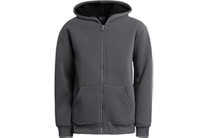 Quad Seven Boys Sweatshirt – Heavyweight Sherpa Fleece Lined Zip Hoodie Sweatshirt – Winter Sweatshirt Jacket for Boys (8-18)