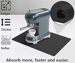 Coffee Maker Mat for Countertops - Dish Drying