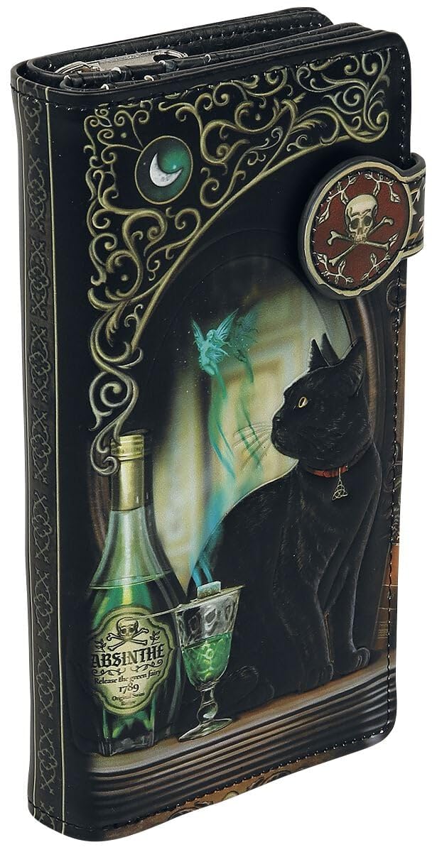 Nemesis Now B4863P9 Absinthe Embossed Purse Lisa Parker 18.5cm, PU, Black