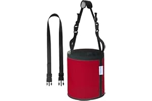 OAHELAKE Horse Feed Bag for Grain, Breathable Mesh Feed Bags for Horses, Muzzle Feedbag for Feeding Grain, Anti-Spill Design Feeder, Soft Neck Pad Nose Pad, Universal Fit (Red Pack of 1)