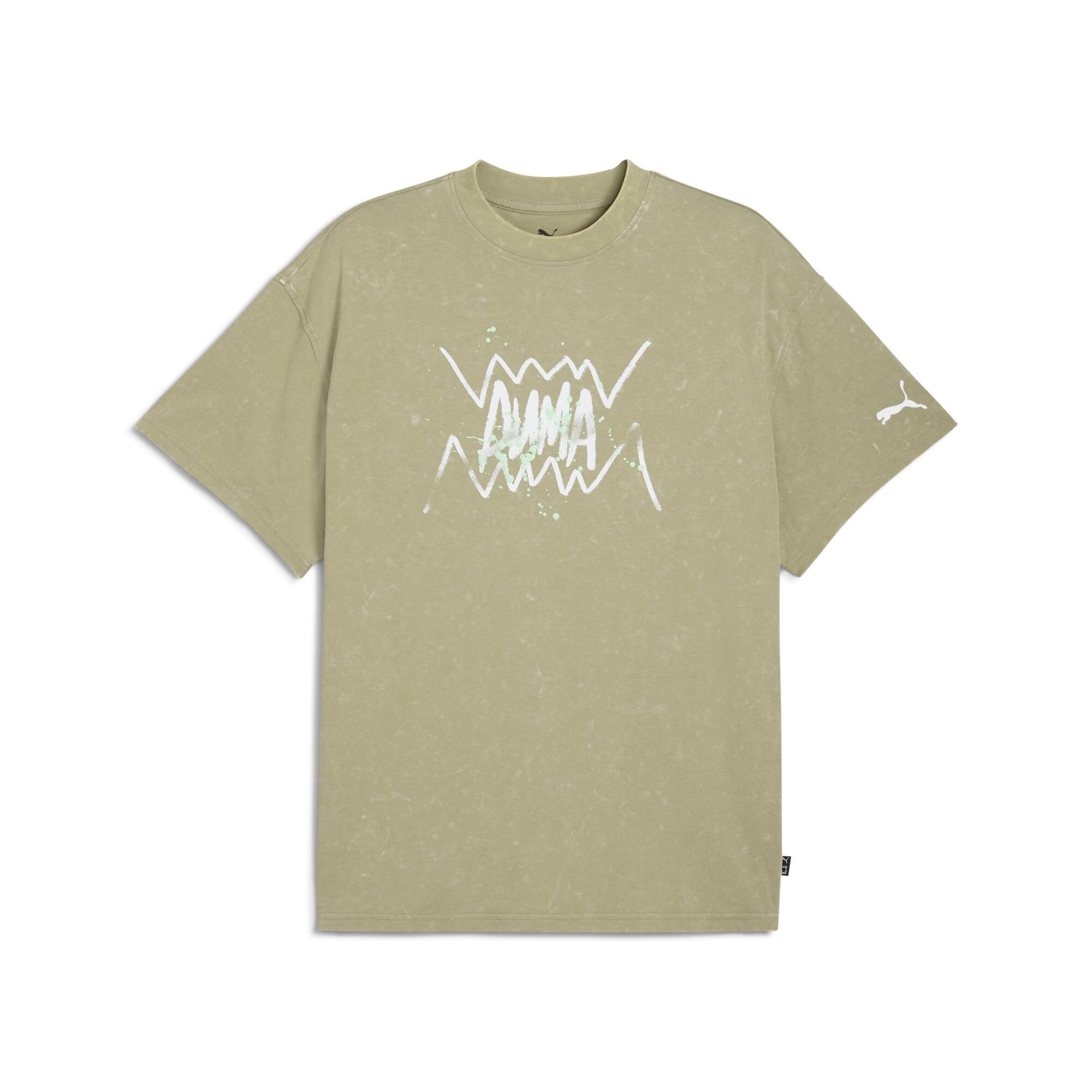 PUMA Men's Graphic T-Shirt (Available in Big and Tall Sizes), Lux Army Basketball Paint AH25, Small Image