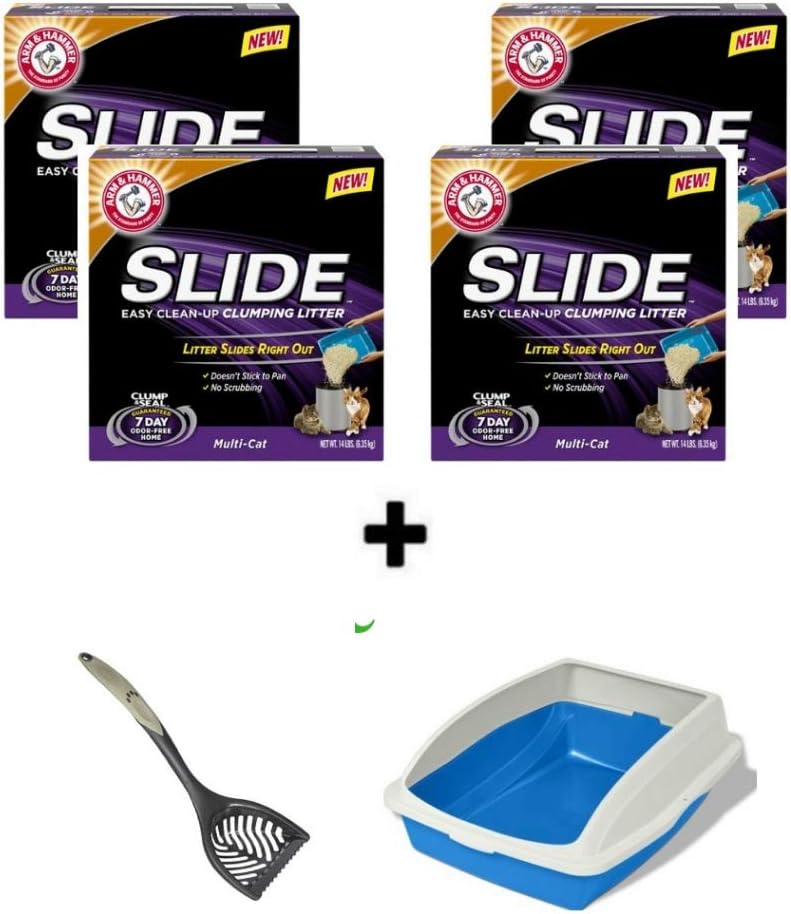 A&H Slide Easy Clean Up Cat Litter (Pack of 4, MultiCat