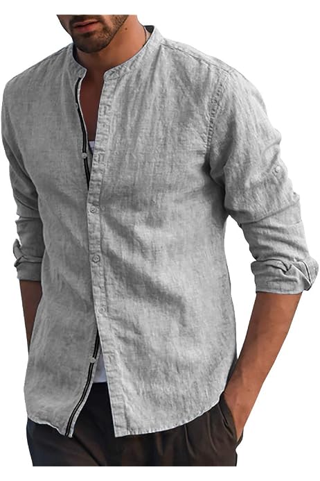 Shirt Casual Cotton Linen Shirt 