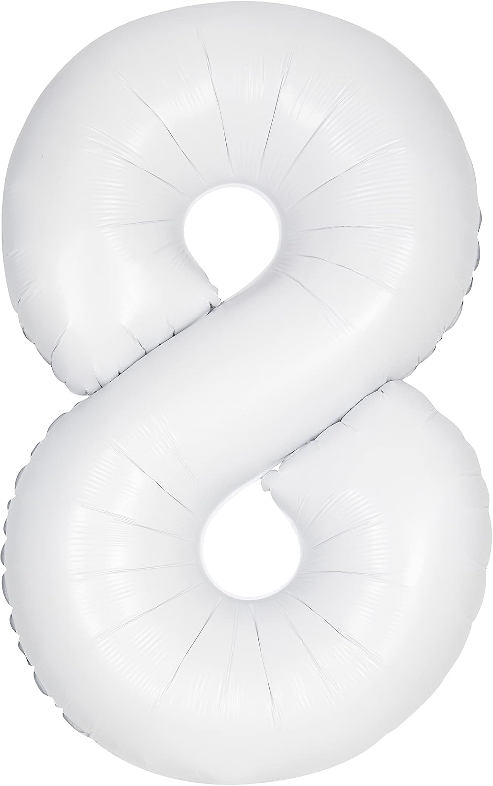 Unique Giant Foil Number 8 Balloon 86 cm Matte White