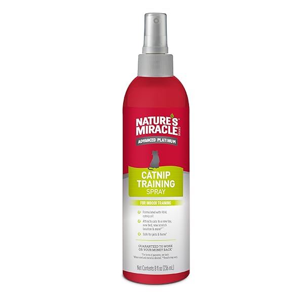 NATURE’S MIRACLE ADVANCED CATNIP TRAINING SPRAY WITH REAL...