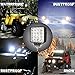 Oplips 4Pack 48W 4 inch Square LED Work Light Lamp Off Road High Power ATV Jeep Wrangler 4x4 Rv Trailer Boat Tractor Truck Excavator Fork Lift Camping Boat Tractor (4 x 48w Work Light)