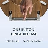 AQUALONA Premium Soft Close Toilet Seat Moulded Wood Teak view 4