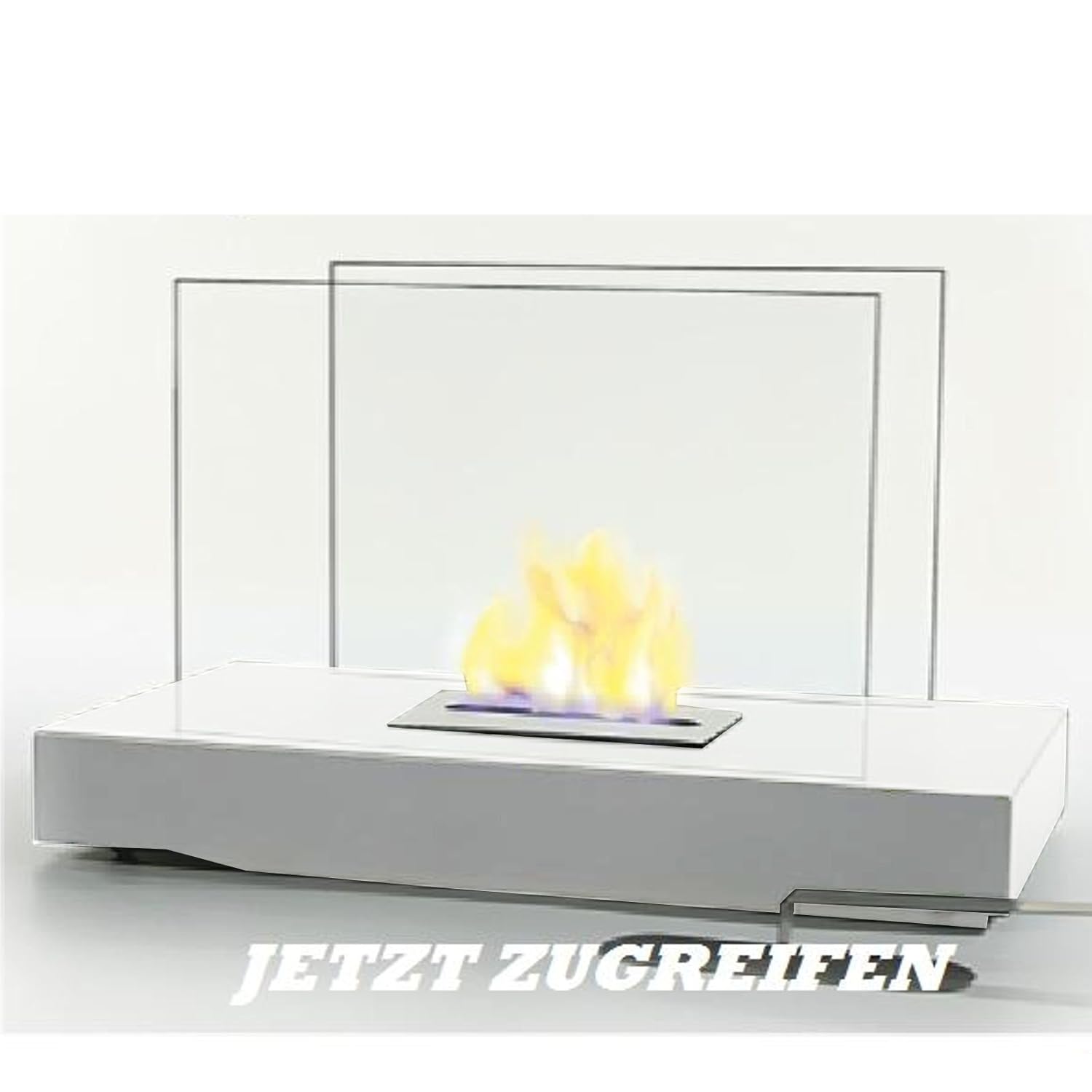 Berlin White Table Top Ethanol Fireplace Bio Ethanol Table Top