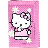 Hello Kitty Embroidered Polka Dot Floral Trifold Wallet