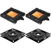 Leader Accessories Quick Disconnect Seat Mount with Boat Seat Swivel 2 Sets | Universal Fit for All Seat Bases, Includes Two Quick Disconnect Mounts Two 6.25 inch Swivels