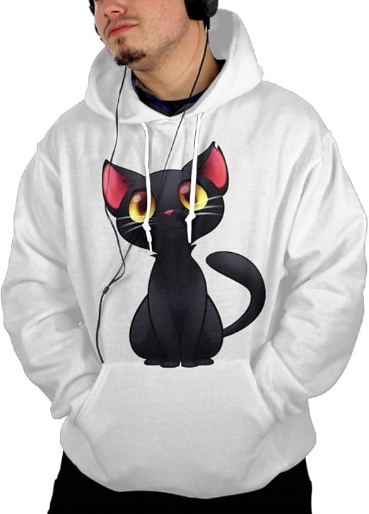 RMM KKK Mens Black Cats Hoodies Fleece Hoodie at Amazon Men’s Clothing