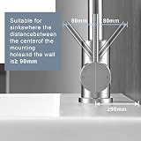 Peppermint Mono Basin Mixer Tap Chrome 360° Swivel Swan Neck Bathroom Sink Taps view 7
