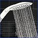 Waterpik Flexible Arm Rainfall FlexNeck Shower Head with 7.5 Inch Large Shower Face, Adjustable Height with Easy DIY Installation, 2.5 GPM White, CF-201