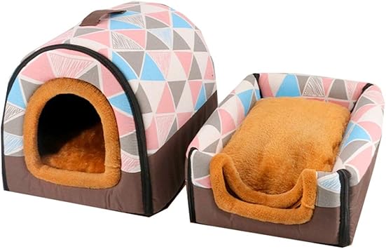 Amazon ペットベッド S 暖かい うさぎ 犬小屋 愛犬愛猫 寒さ対策 ペット用品 犬 猫 秋 冬 オールシーズン 小型犬 Z 中型犬 カラフル 8カラー 4サイズ ドーム型 暖かい 柔らか 通年利用 猫 こたつ ペット用クッション 猫 Sctx