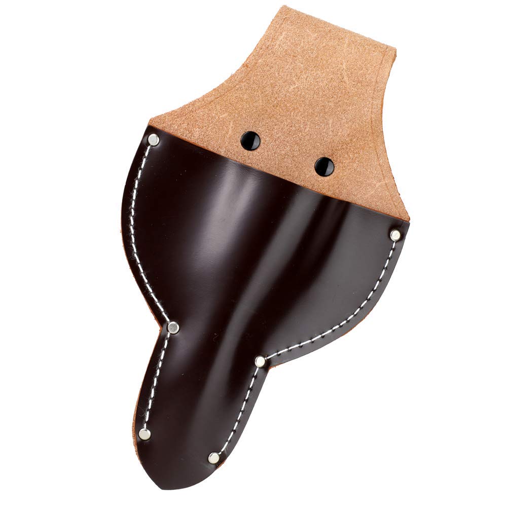 Wazakura Japanese Leather Scissors Holster MADE IN JAPAN, Durable Bonsai Garden Tool Holder with Belt Loop - Black