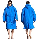 Owntop Swim Parka Windproof Surf Coat Men Women- Waterproof Surf Poncho- Warm Swim Parka with Pocket Kid Youth Adult