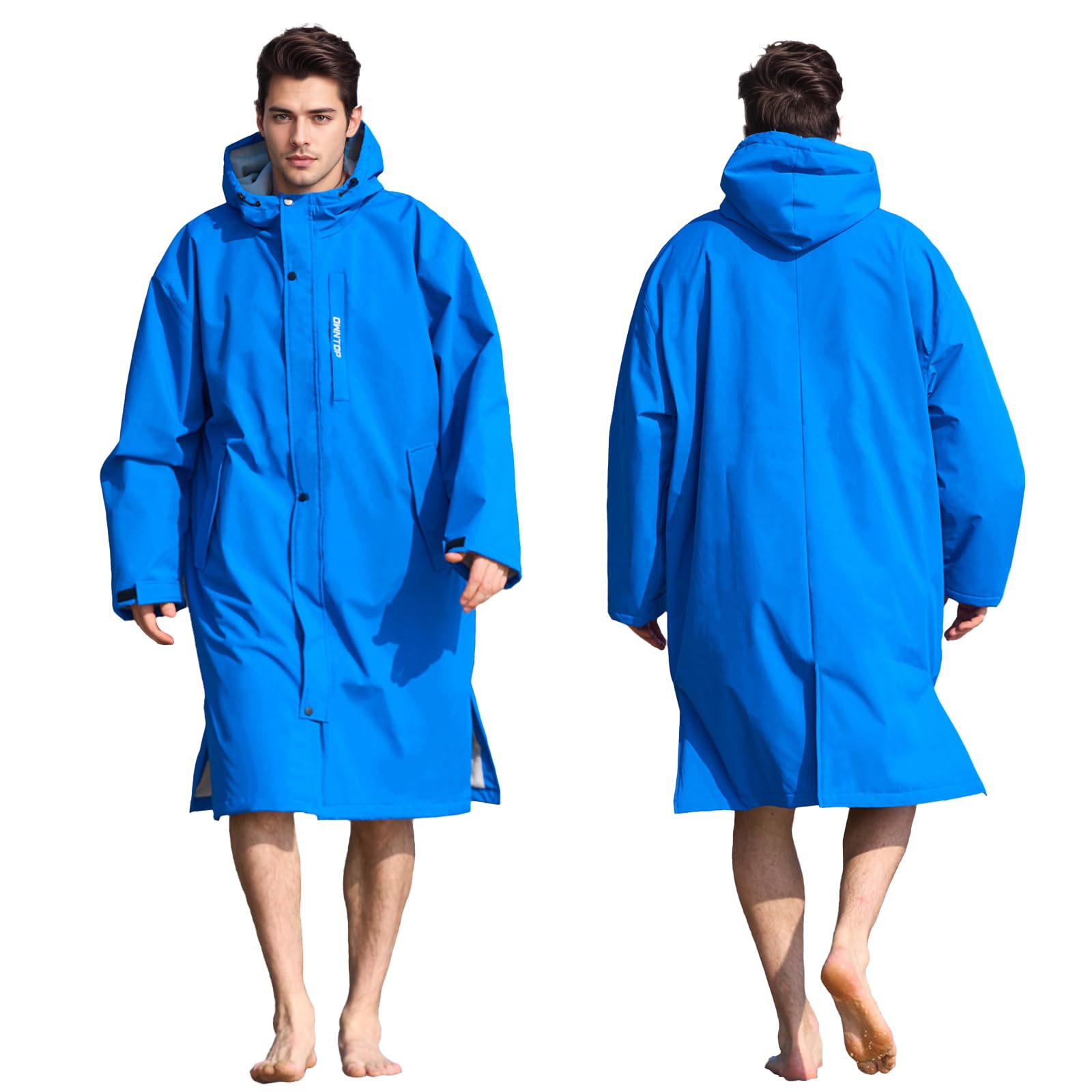 Photo 1 of **shows heavy usage** Owntop Swim Parka Windproof Surf Coat for Men Women- Waterproof Surf Poncho- Oversized Warm Swim Parka with Zipper Pockets Kid Youth Adult