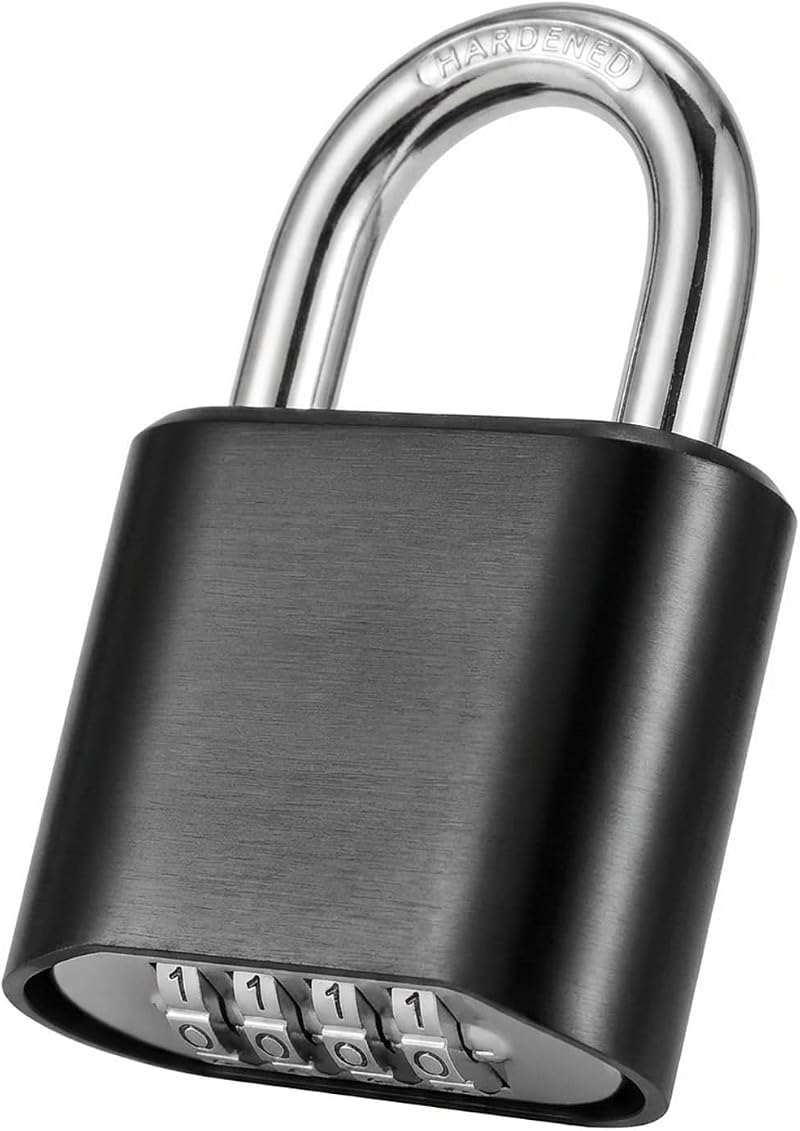 DAYGOS 52mm Outdoor Combination Padlock 4-Digit Code Heavy Duty Shackle 8mm