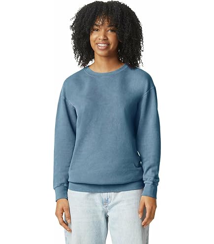 Comfort Colors 1566 Garment-Dyed Fleece Crew - Blue Spruce - XL at