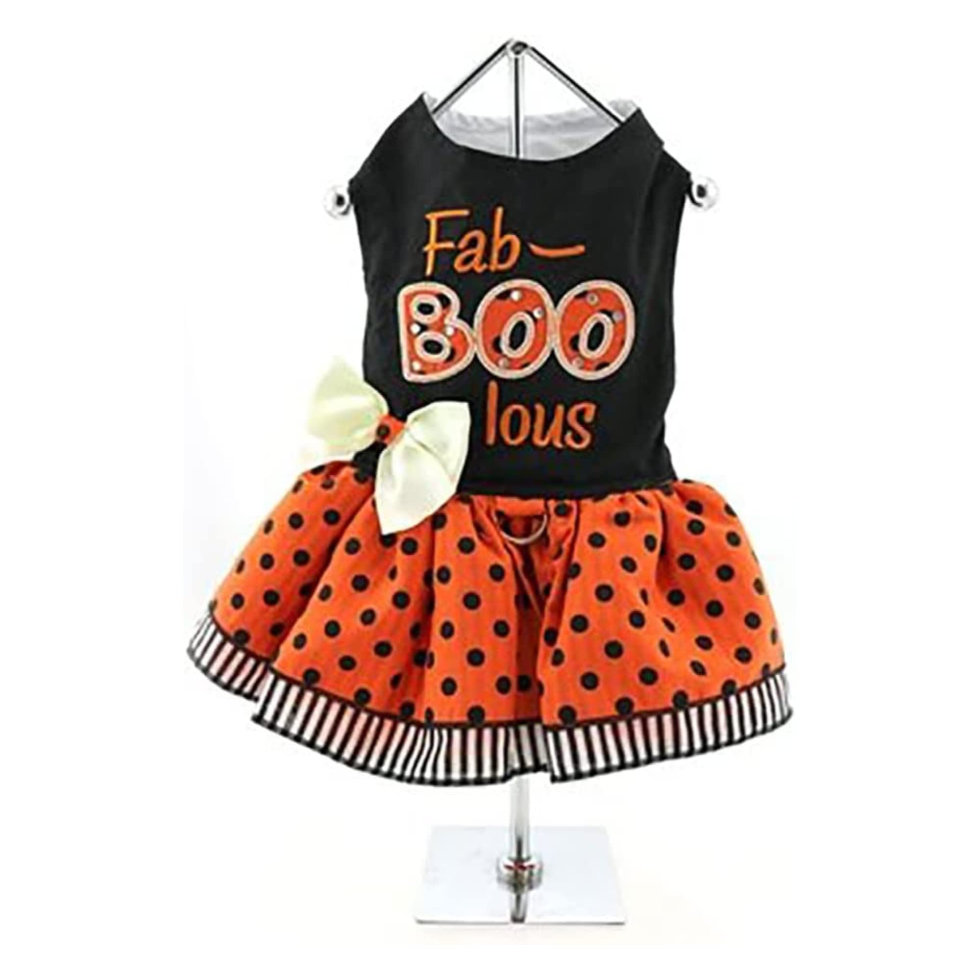 Doggie Design Holiday Dog Harness Halloween Dress - Fab-Boo-lous (XS)