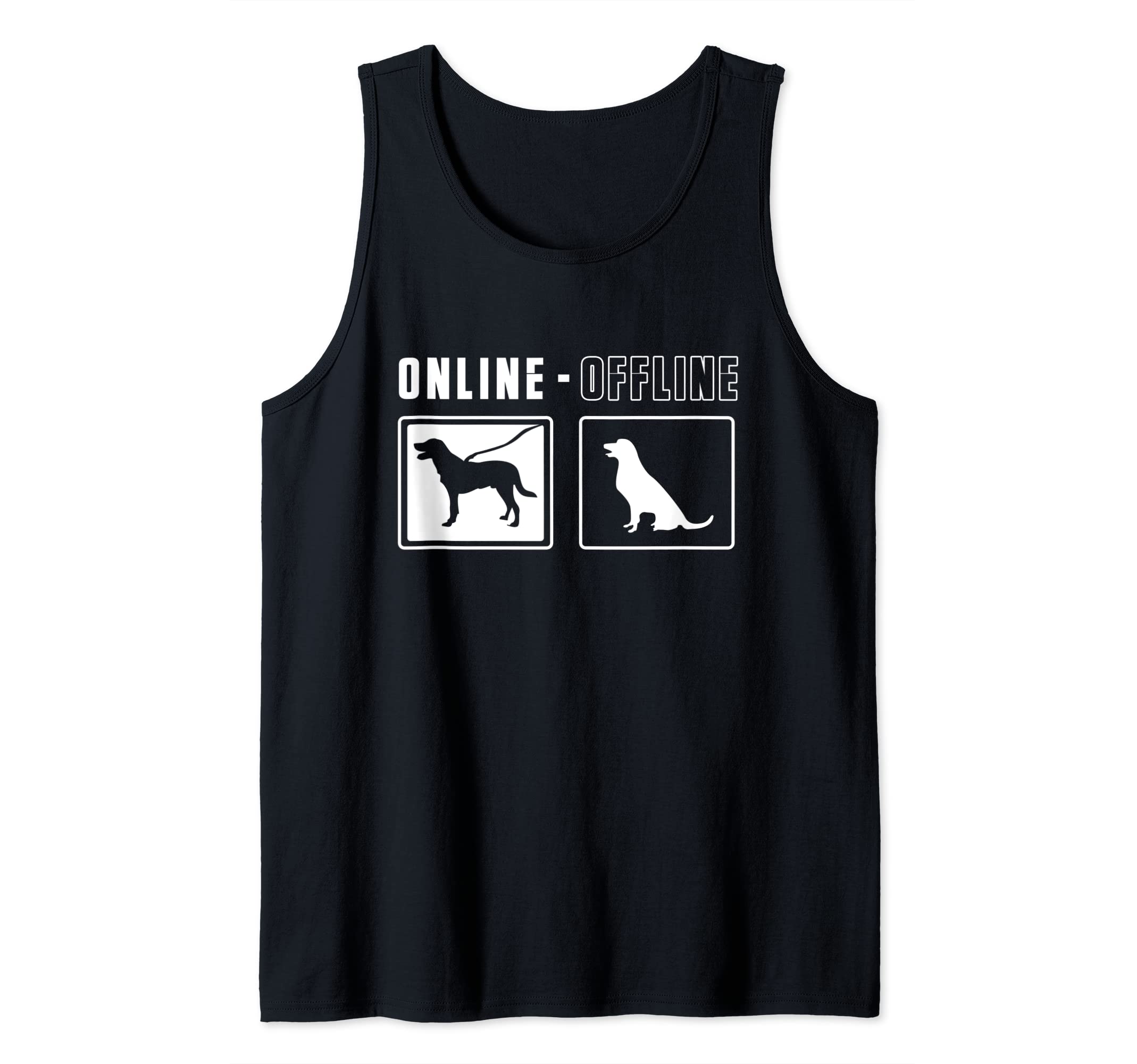 Online Offline | Dog owner dogs Tank Top