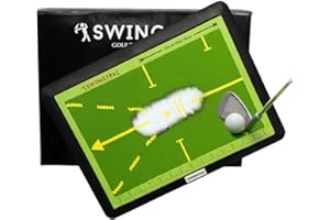 SWINGTRAC Replaceble Golf Training Mat w/Swing Tracker - Outdoor/Indoor Practice Trainer for Driving - Pro Grip Golf Hitting 
