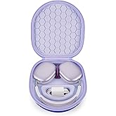 Smart Case for New Apple AirPods Max Supports Sleep Mode, Hard Organizer Portable Carry Travel Cover Storage Bag (Purple)