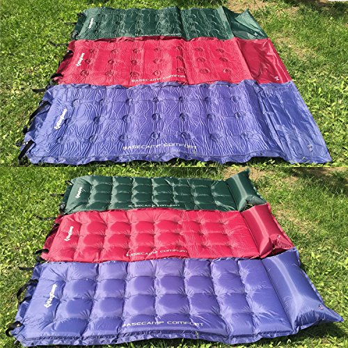KingCamp Camping Self-Inflating Pad Sleeping Mat with Attached Inflatable Pillow,Water Repellent Coating, Quick Flow ABS Value, Firm Ultralight Comfortable for Outdoor