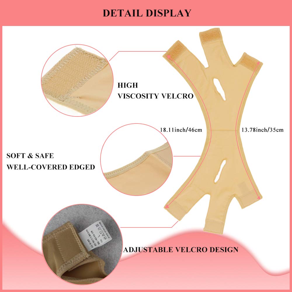 Double Chin Reducer Strap, Reusable Pain-Free V Line Face Lifting Belt Bandage Great for Women Men Eliminate Sagging Skin, Lifting Firming Skin, Anti Aging, Anti Wrinkle: Beauty