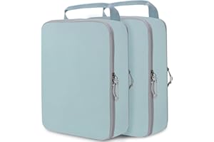 CALACH Extra Large Compression Packing Cubes for Travel, 2 Set Compression Bags Travel Cubes for Packing Suitcase Luggage Organizer, Blue