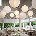 LURICO 10 Packs 12 Inch White Paper Lanterns Round Chinese/Japanese Hanging Ball Lantern Lamps for Birthday Wedding Christmas Parties, Home Decor and Weddings Decorations