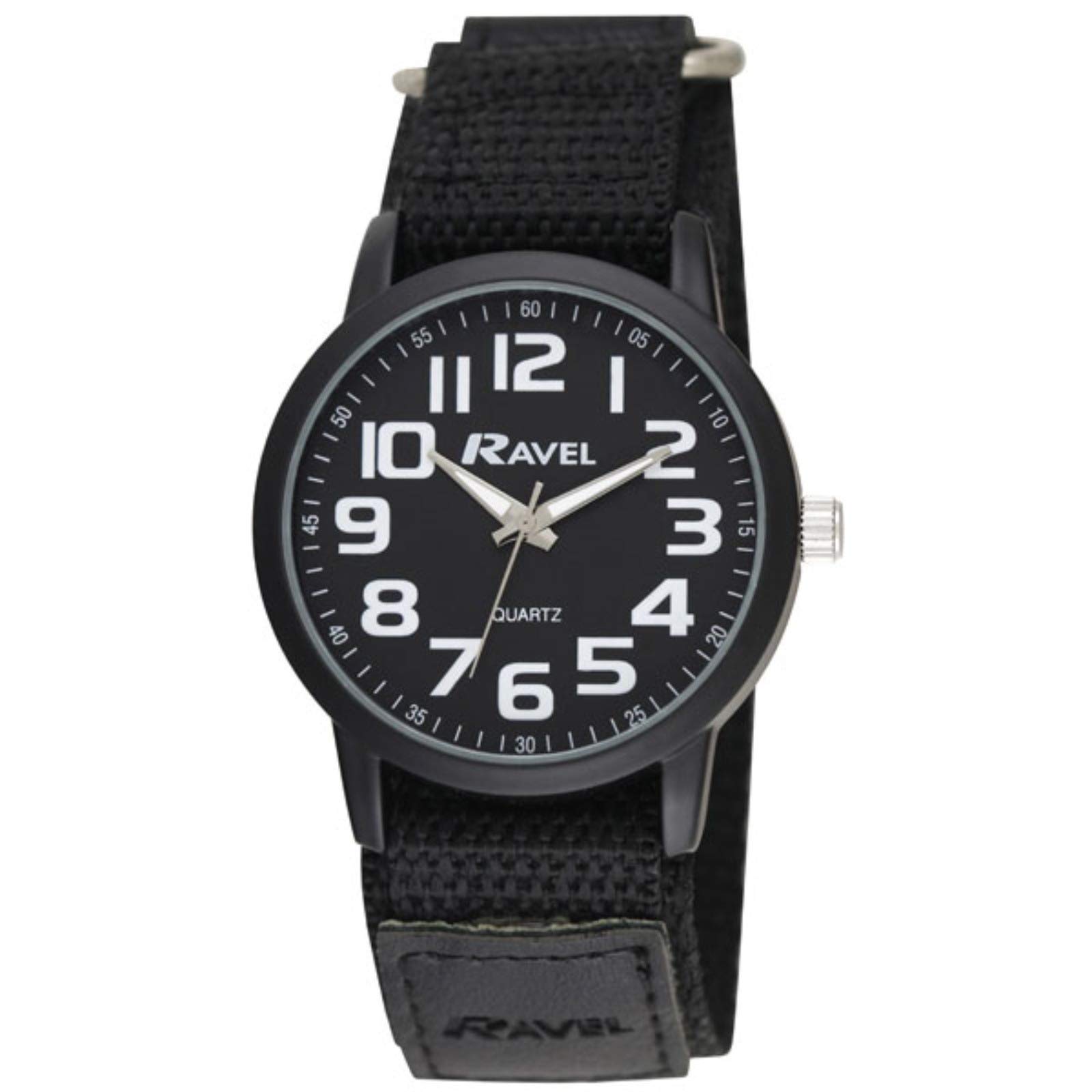 Ravel Men's Easy Read Work Quartz Watch with Black Dial Analogue Display and Black Nylon Strap R1601.64.33 — image 1
