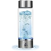 Upgraded Hydrogen Water Bottle, Portable Hydrogenated Water Bottle with SPE PEM Technology, 420ml Hydrogen Water Ionizer Machine, Hydrogen Water Bottle Generator for Home, Office, and Travel