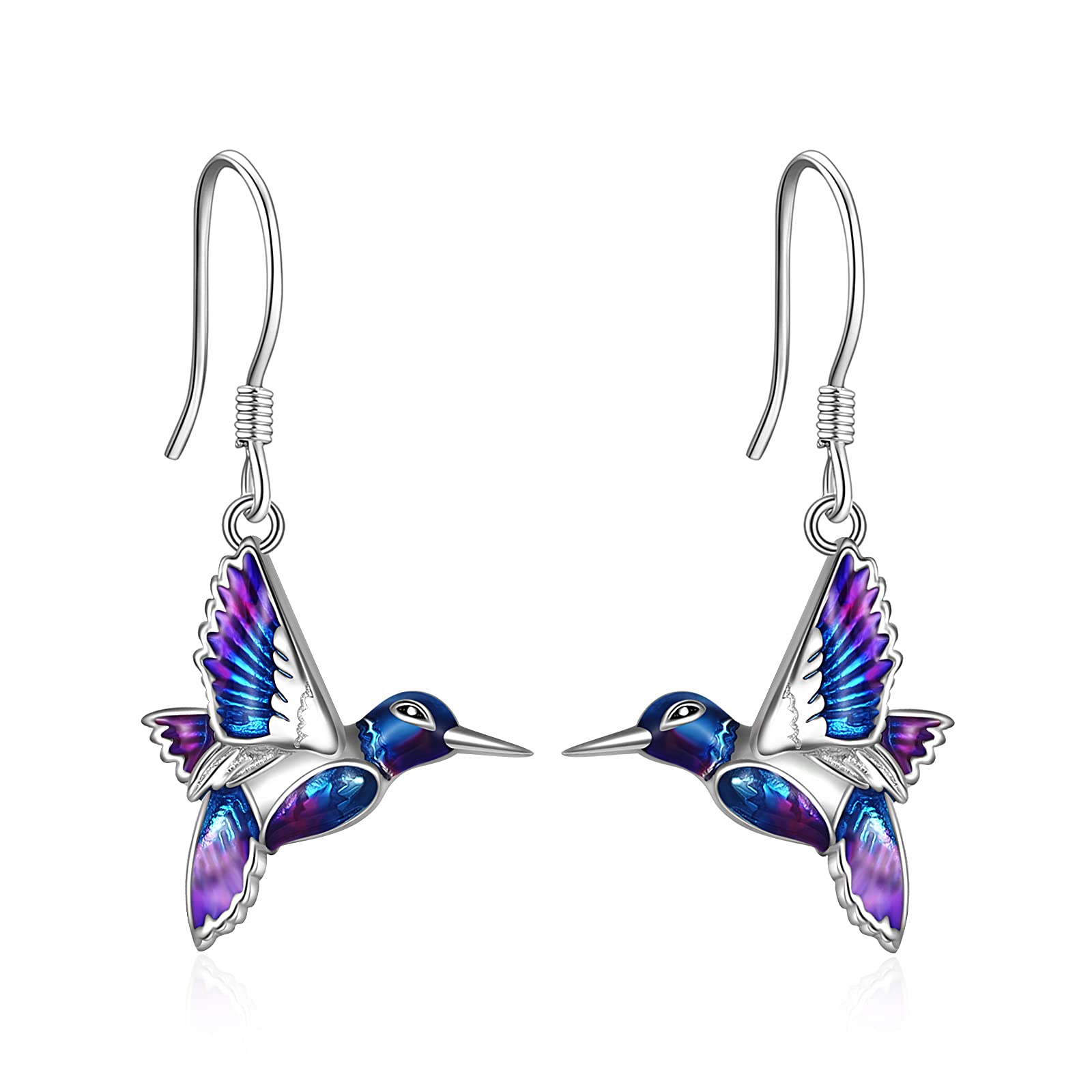 YFN 925 Sterling Silver Hummingbird Dangle Earrings Jewellery Hummingbird Gifts for Women Girls