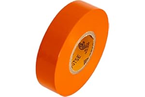 GTSE Orange Electrical Tape, 1 Roll – Waterproof, Industrial Grade Vinyl, 3/4 in x 66ft– Strong Self-Adhesive PVC Electric Tape for Wire Insulation, 7 Mil, 600V – UL/CSA Listed