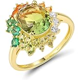 Santuzza 925 Sterling Silver Cluster Gemstone Pendant for Women