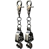 ParaDance Heavy Duty [ All-Metal Build ] Glove Clips: Secure Construction &amp; Work Glove Holder Clamp with 360&deg; Swivel Belt Clip for Mechanics Duty Gear &amp; Backpack (2 Pack)