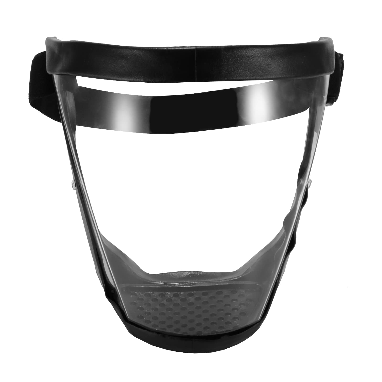 EASONGEE Anti-Fog Plastic Protective Face Mask Cover - Full Transparent Adjustable Breathable Shield for Male Female Adults