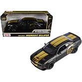 Motormax 2018 SRT Hellcat Widebody Matt Black with Gold Stripes and Graphics Midnight Eclipse Series 1/24 Diecast Model Car 79201BK